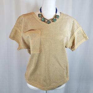 Etcetera Leather Top 8 NWT